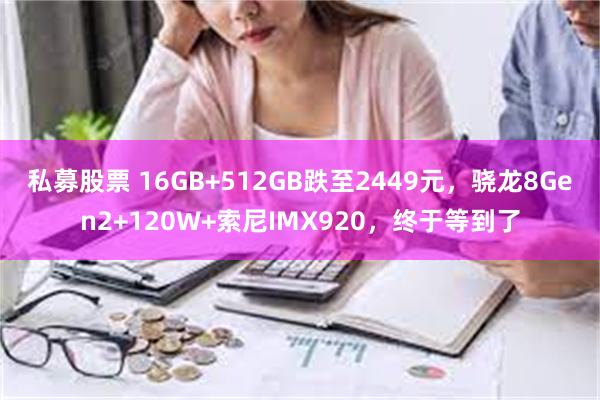 私募股票 16GB+512GB跌至2449元，骁龙8Gen2+120W+索尼IMX920，终于等到了