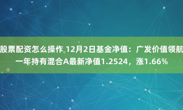 股票配资怎么操作 12月2日基金净值：广发价值领航一年持有混合A最新净值1.2524，涨1.66%