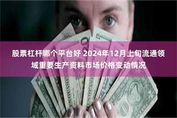 股票杠杆哪个平台好 2024年12月上旬流通领域重要生产资料市场价格变动情况