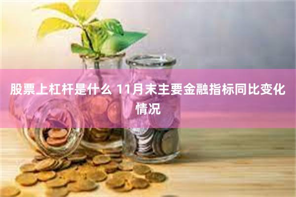 股票上杠杆是什么 11月末主要金融指标同比变化情况