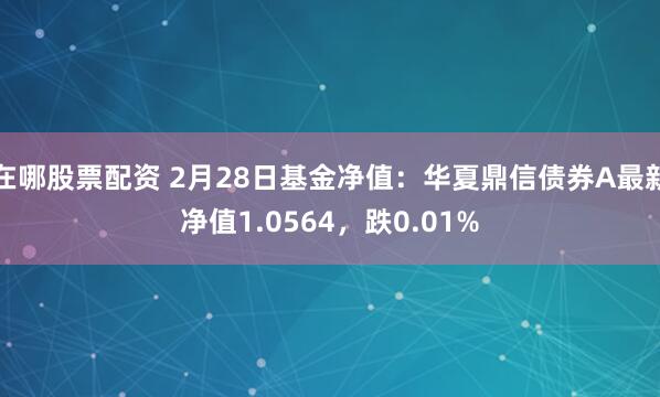 在哪股票配资 2月28日基金净值：华夏鼎信债券A最新净值1.0564，跌0.01%